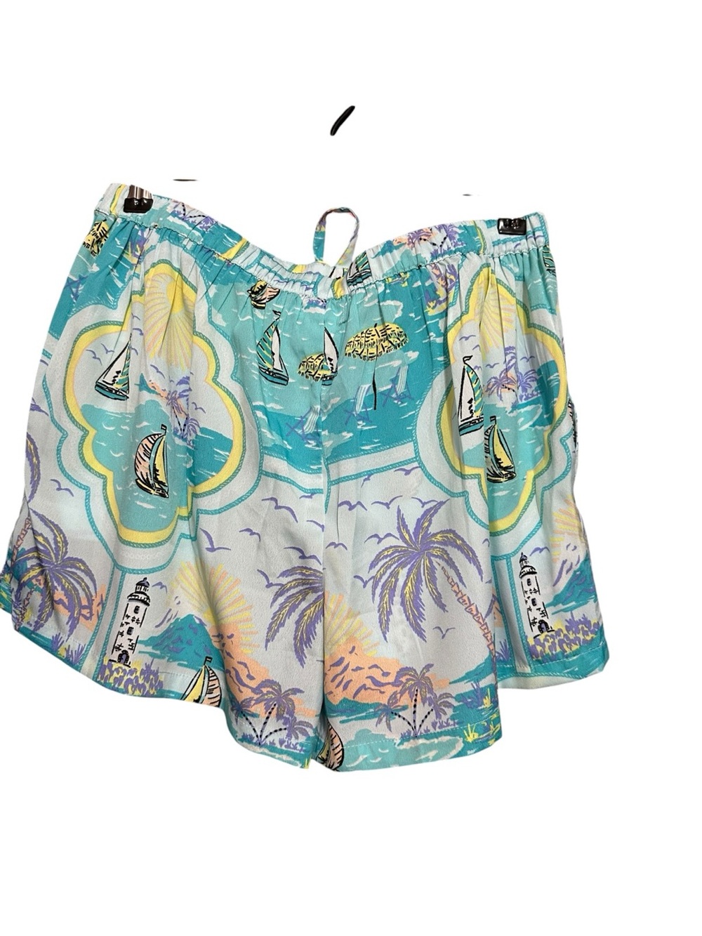 Cynthia Rowley 2 Piece  Sailboat Notch Collar Pajama Shorts Set Size S - Picture 5 of 10